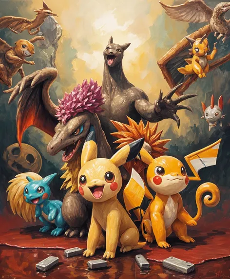 oil painting style pokemon