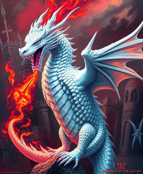 beautiful white dragon