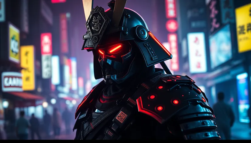 cyberpunk samurai armor