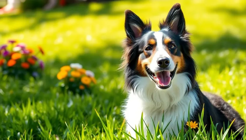 smiling border collie