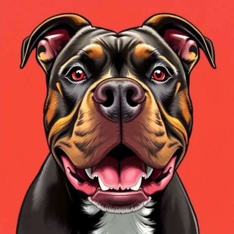 pitbull drawing