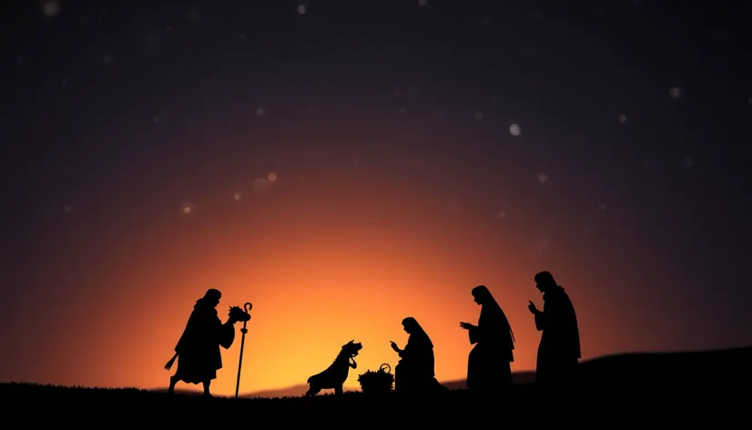 nativity scene silhouette