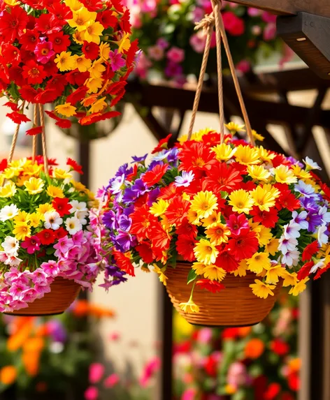 floral hanging baskets