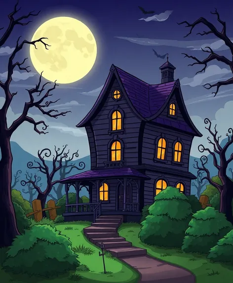 spooky house cartoon