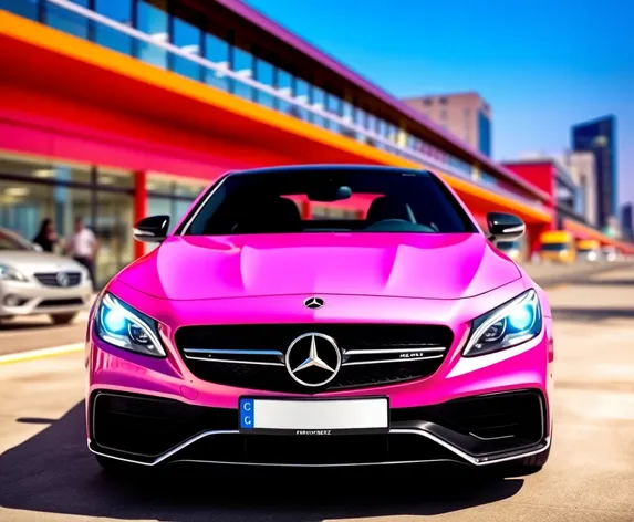 pink mercedes benz