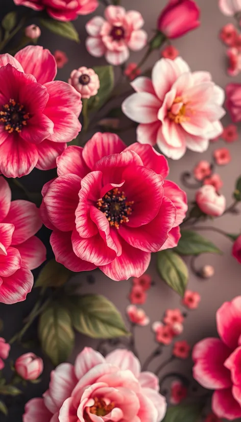 pink floral wallpaper