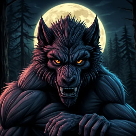 muscular strong werewolf