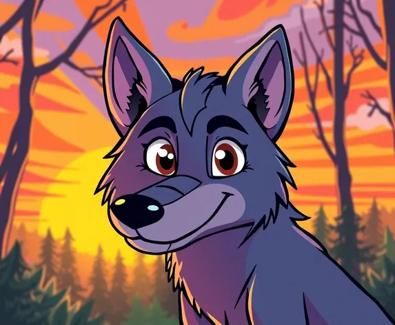 cartoon wolf