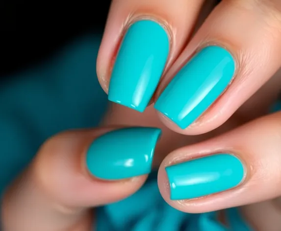 turquoise nails