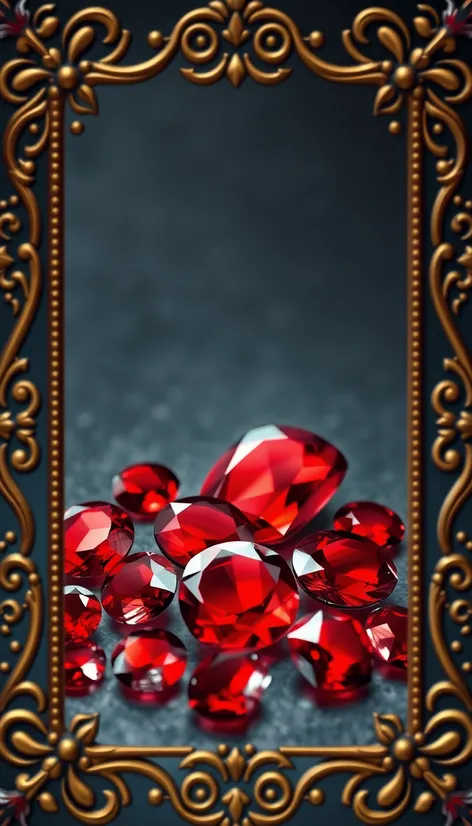 red precious stones