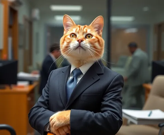 business suit cat