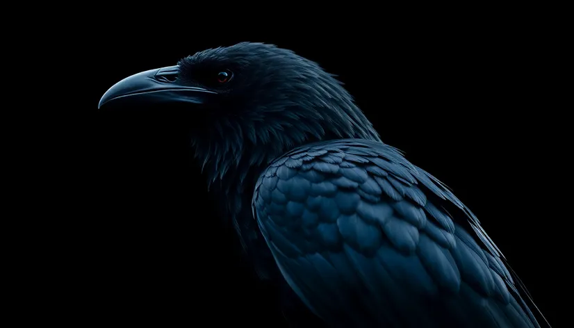 realistic raven