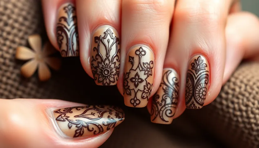 brown nail designs