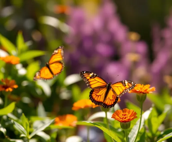 orange butterflies