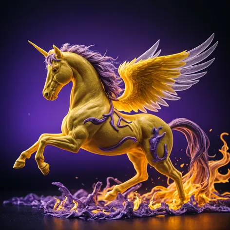 yellow and violet pegasus