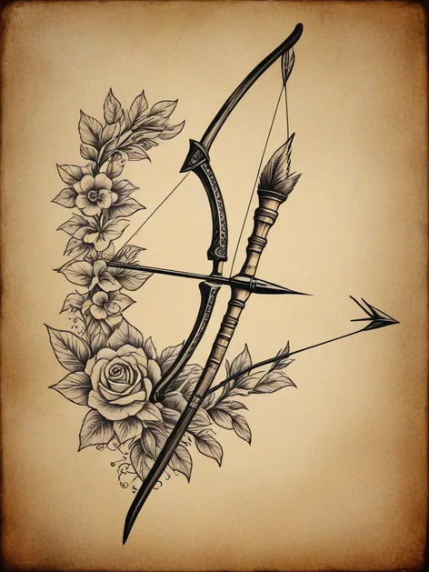 bow and arrow tattoo