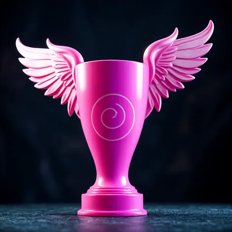 a huge pink trophy