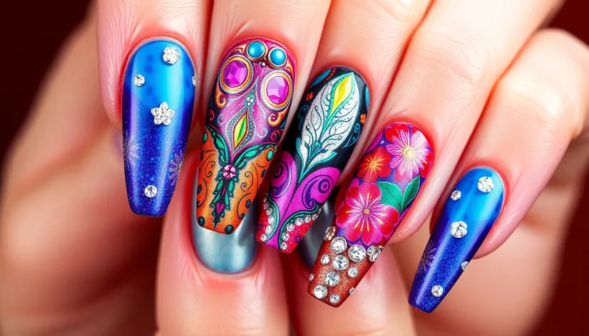 long nail art designs