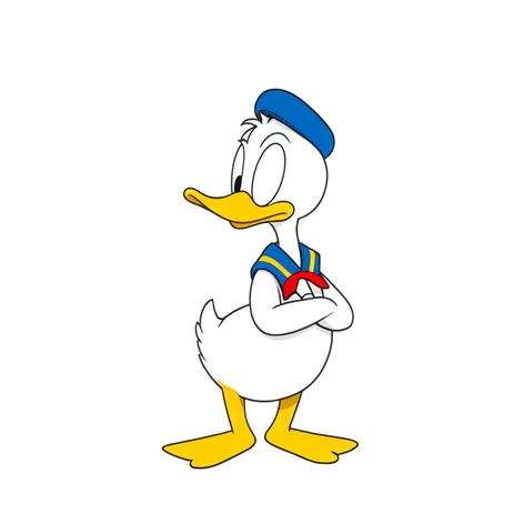 donald duck, naked, simple