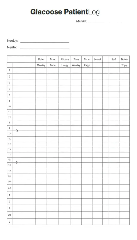 patient glucose log free