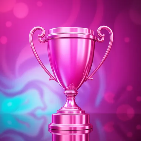 a big pink trophy