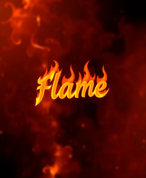 flame font