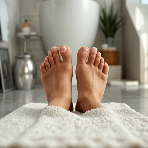 Photorealistic, sandy feet on