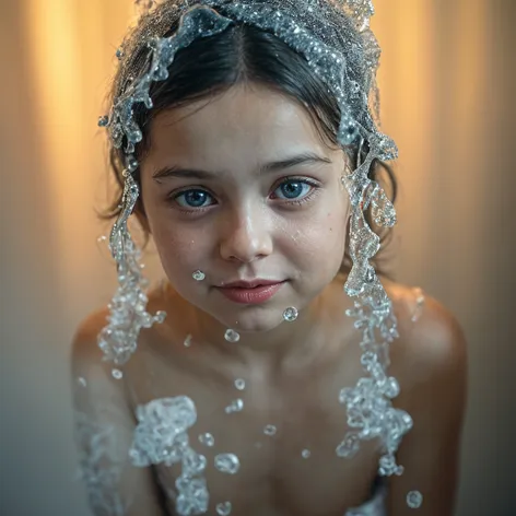 Female child in shower