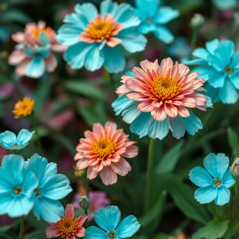 turquoise flowers