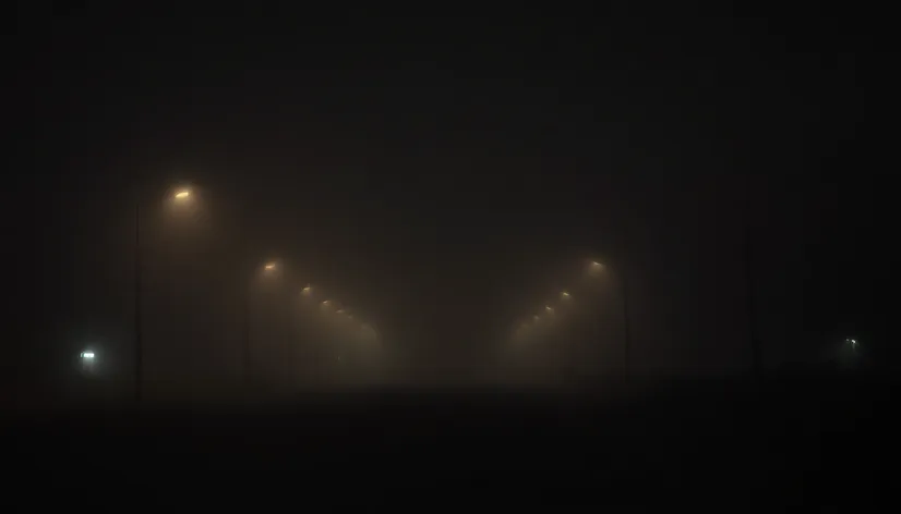 foggy night car