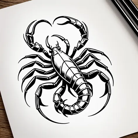 Scorpion in black and