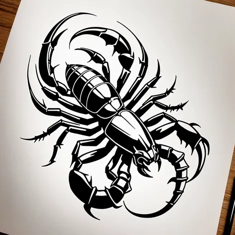 Scorpion in black and