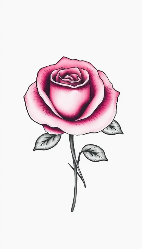 rose tattoo stencil