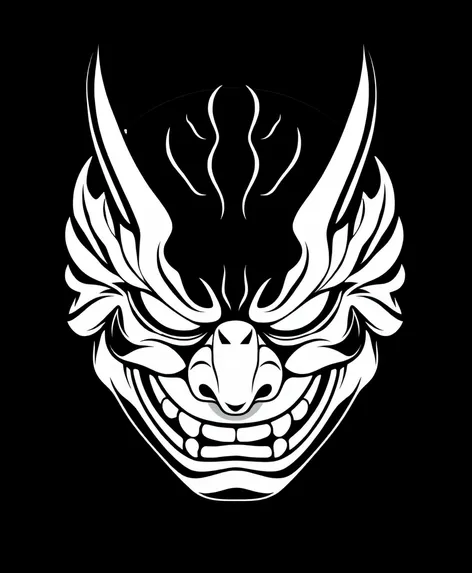 oni mask black and