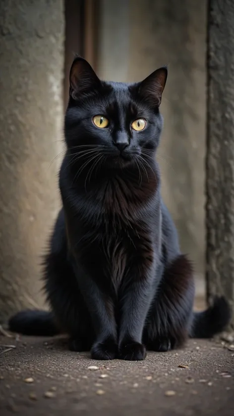 scary black cat