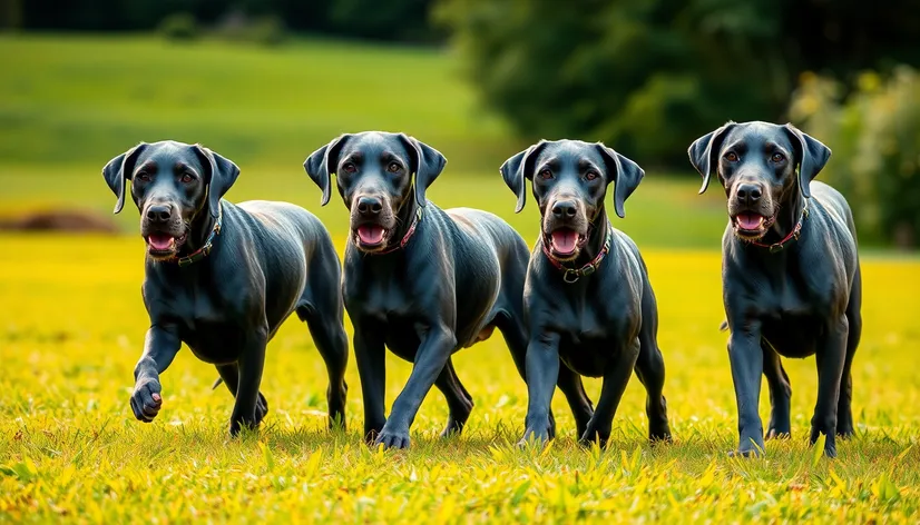 blue weimaraner dogs