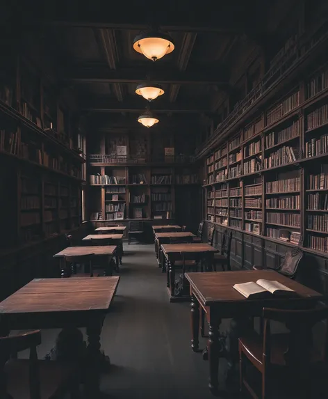 old library with tables