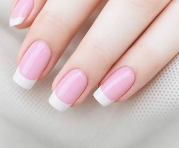 pink french tip nails