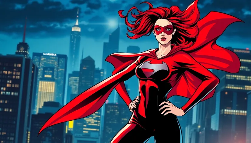 red superhero woman