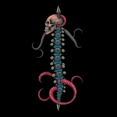 medusa spine tattoo