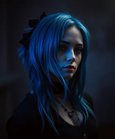 blue hair goth