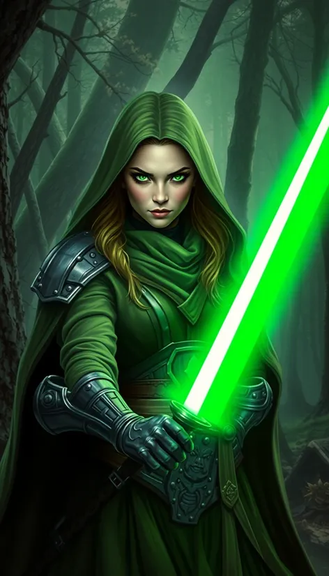 green jedi woman