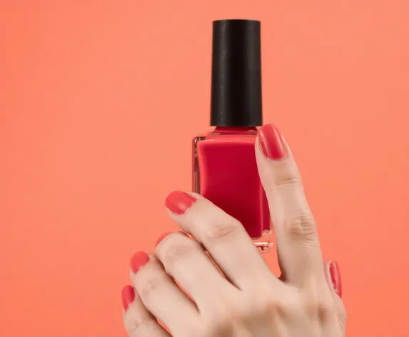 coral colour nail varnish