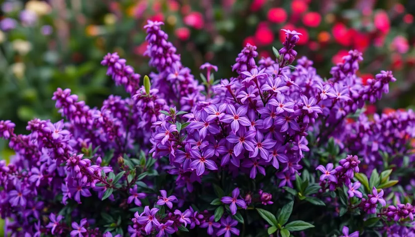 bush with purple flowers