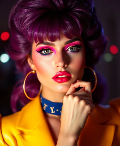 80s makeup hair