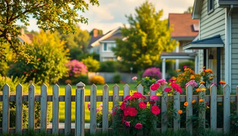 fenced yard