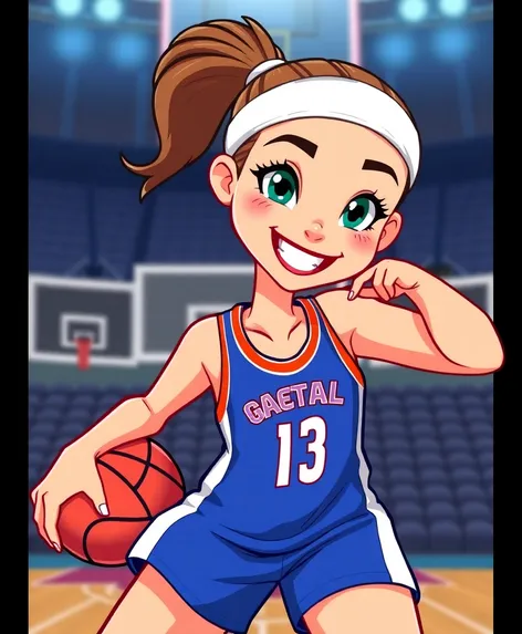 female basketball cartoons