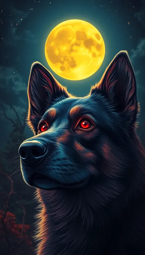 dog with red eyes