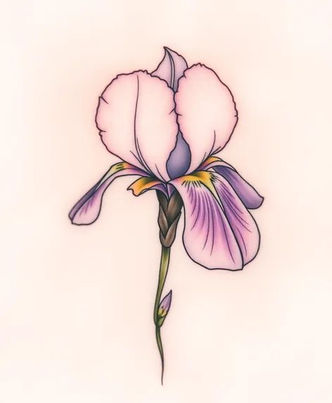 tattoo of iris flower