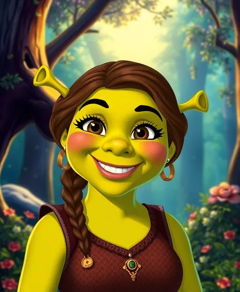 fiona shrek smiling